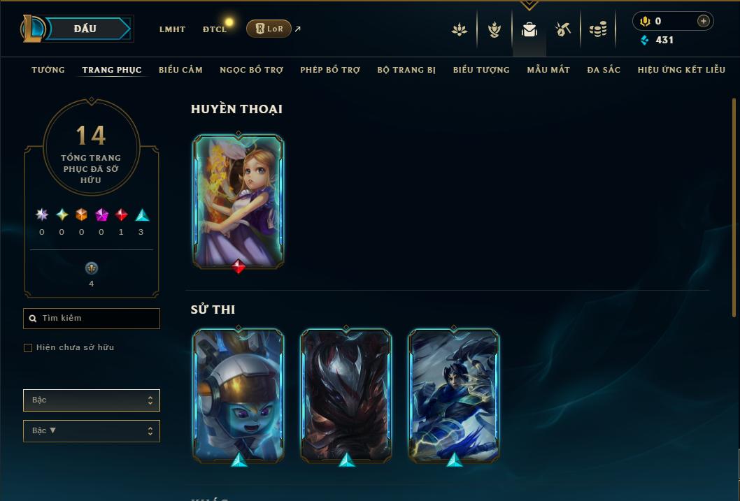 Acc Liên Minh Huyền Thoại/Đấu Trường Chân lý mã số 8971