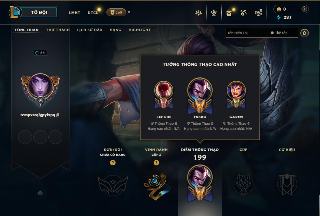 Acc Liên Minh Huyền Thoại/Đấu Trường Chân lý mã số 8973