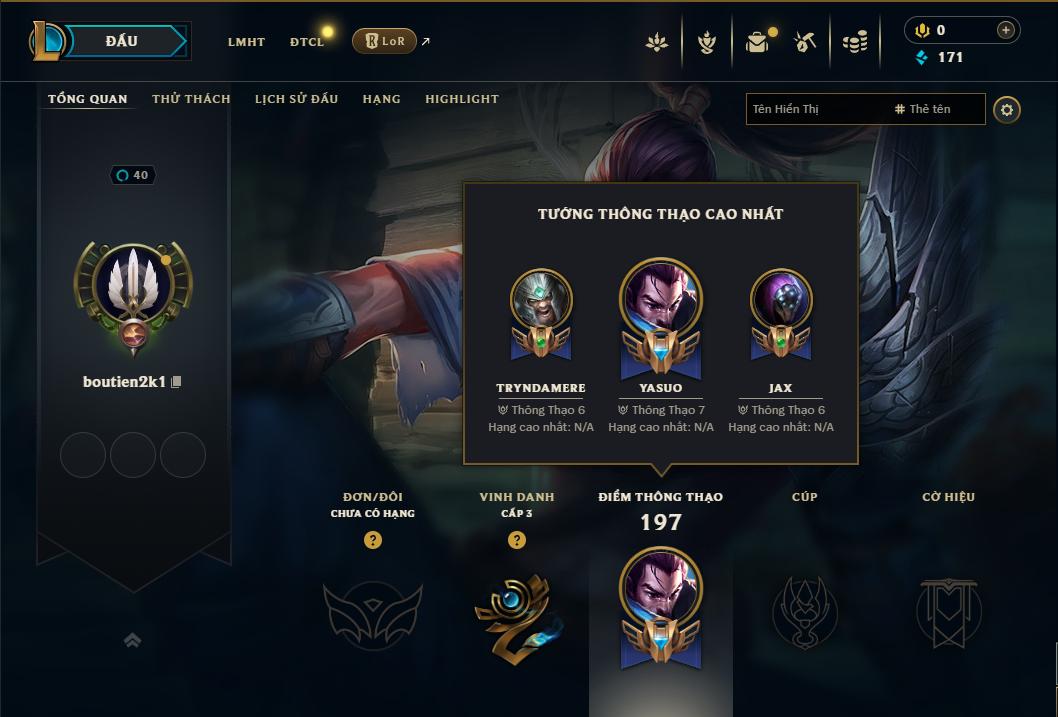 Acc Liên Minh Huyền Thoại/Đấu Trường Chân lý mã số 8976