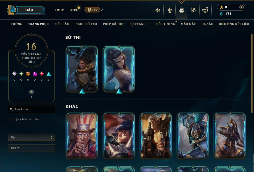 Acc Liên Minh Huyền Thoại/Đấu Trường Chân lý mã số 8976