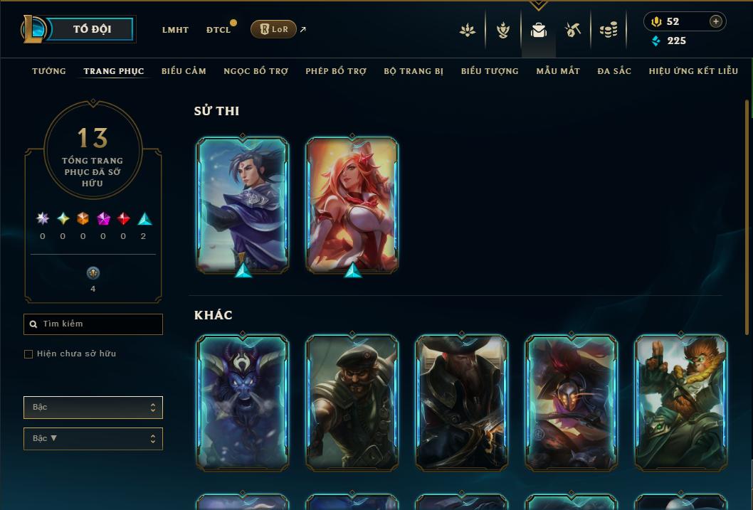 Acc Liên Minh Huyền Thoại/Đấu Trường Chân lý mã số 8977