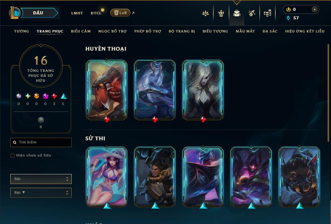 Acc Liên Minh Huyền Thoại/Đấu Trường Chân lý mã số 8982