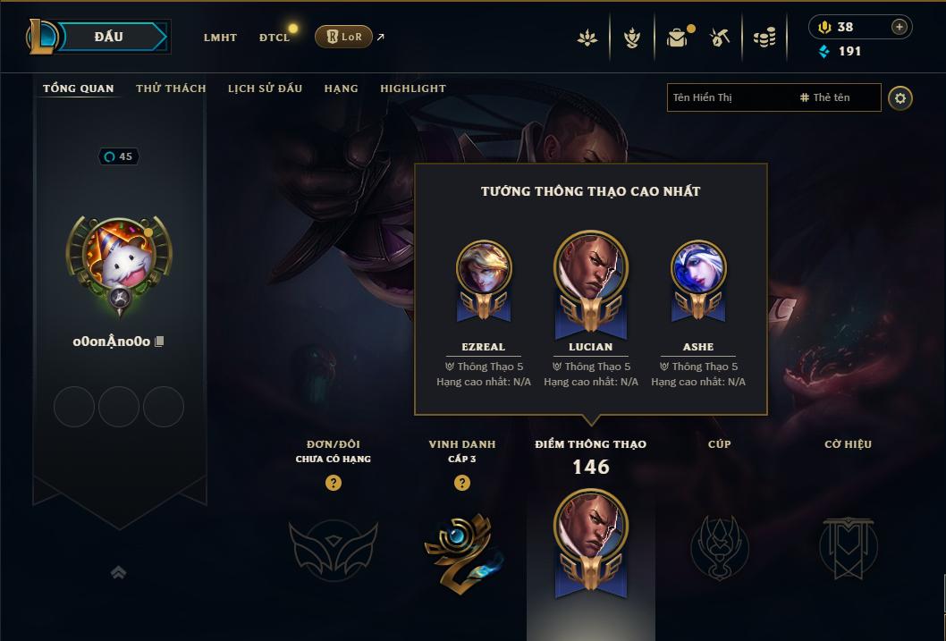 Acc Liên Minh Huyền Thoại/Đấu Trường Chân lý mã số 8983