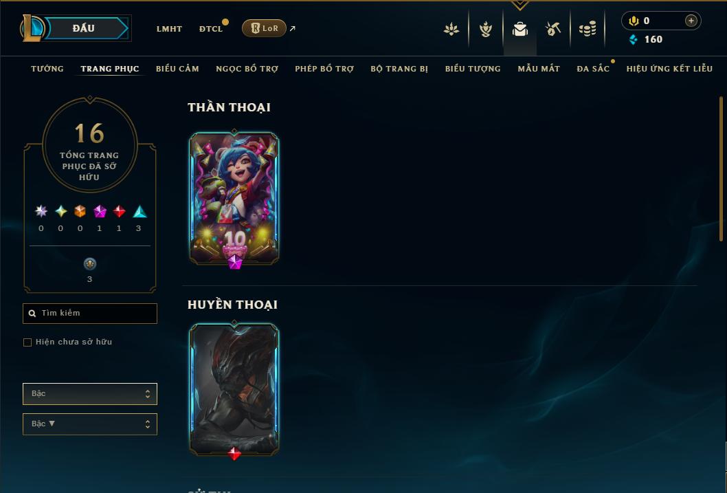 Acc Liên Minh Huyền Thoại/Đấu Trường Chân lý mã số 8984