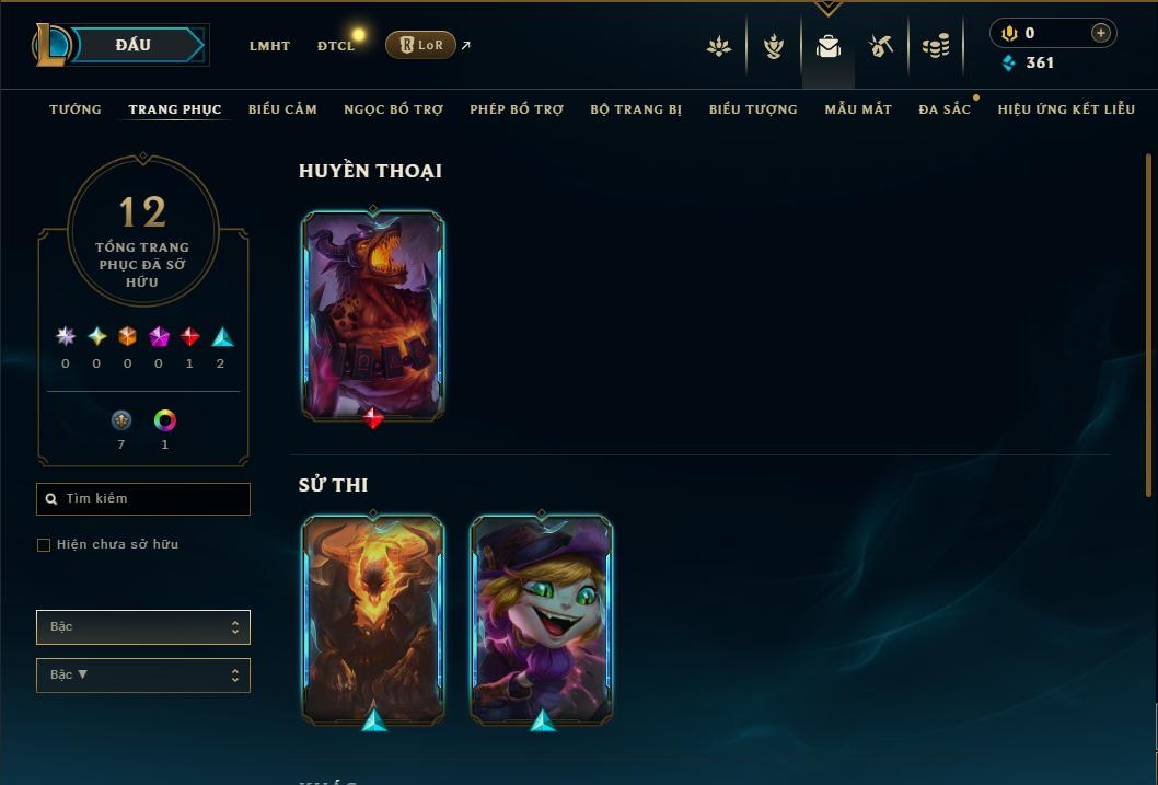 Acc Liên Minh Huyền Thoại/Đấu Trường Chân lý mã số 8987