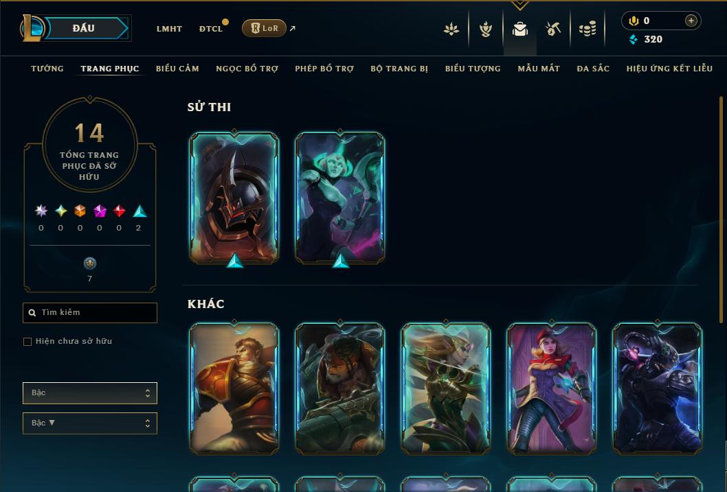 Acc Liên Minh Huyền Thoại/Đấu Trường Chân lý mã số 8990