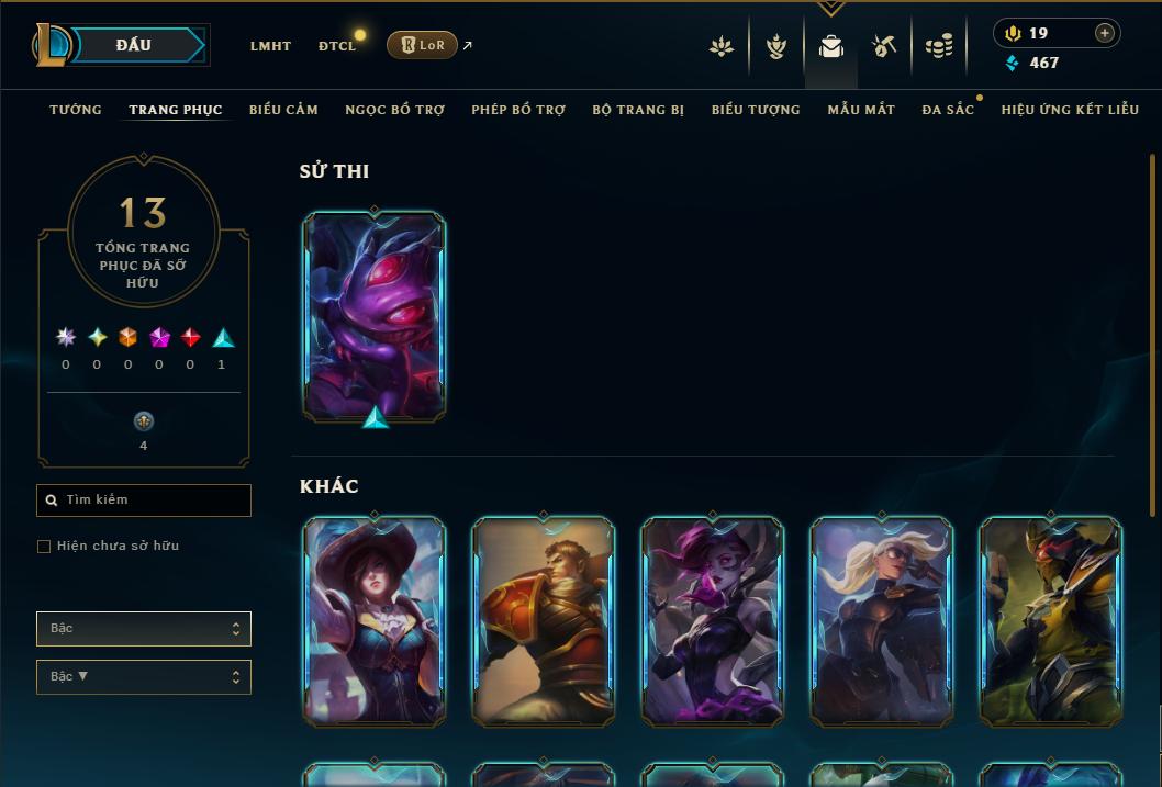 Acc Liên Minh Huyền Thoại/Đấu Trường Chân lý mã số 8992