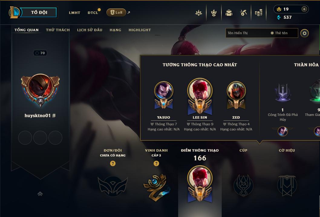 Acc Liên Minh Huyền Thoại/Đấu Trường Chân lý mã số 8998