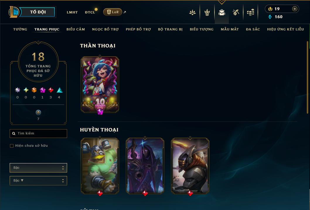 Acc Liên Minh Huyền Thoại/Đấu Trường Chân lý mã số 9002