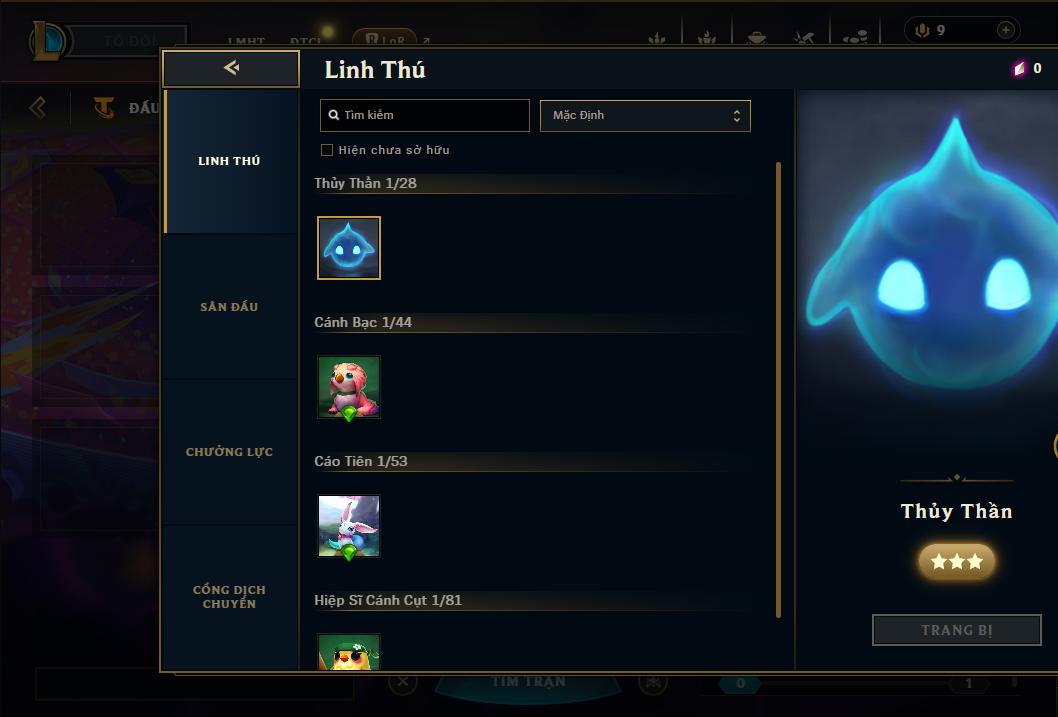 Acc Liên Minh Huyền Thoại/Đấu Trường Chân lý mã số 9007