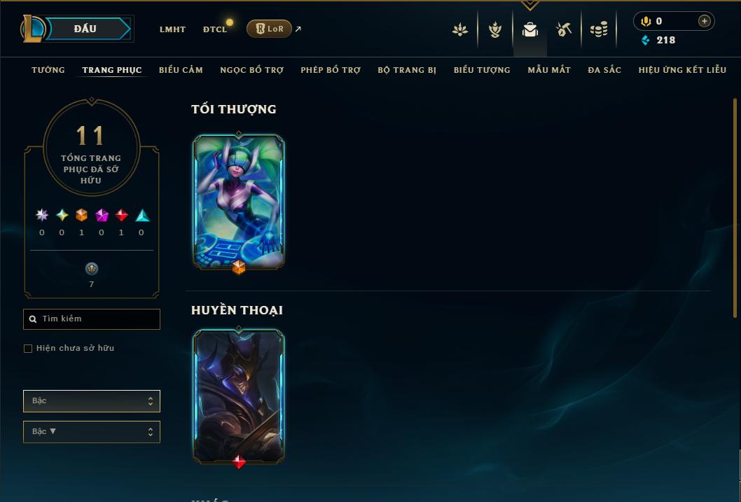 Acc Liên Minh Huyền Thoại/Đấu Trường Chân lý mã số 9014