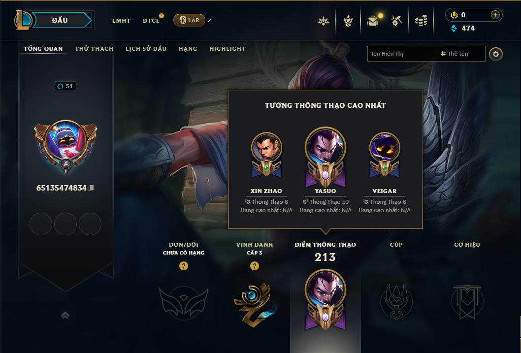 Acc Liên Minh Huyền Thoại/Đấu Trường Chân lý mã số 9021