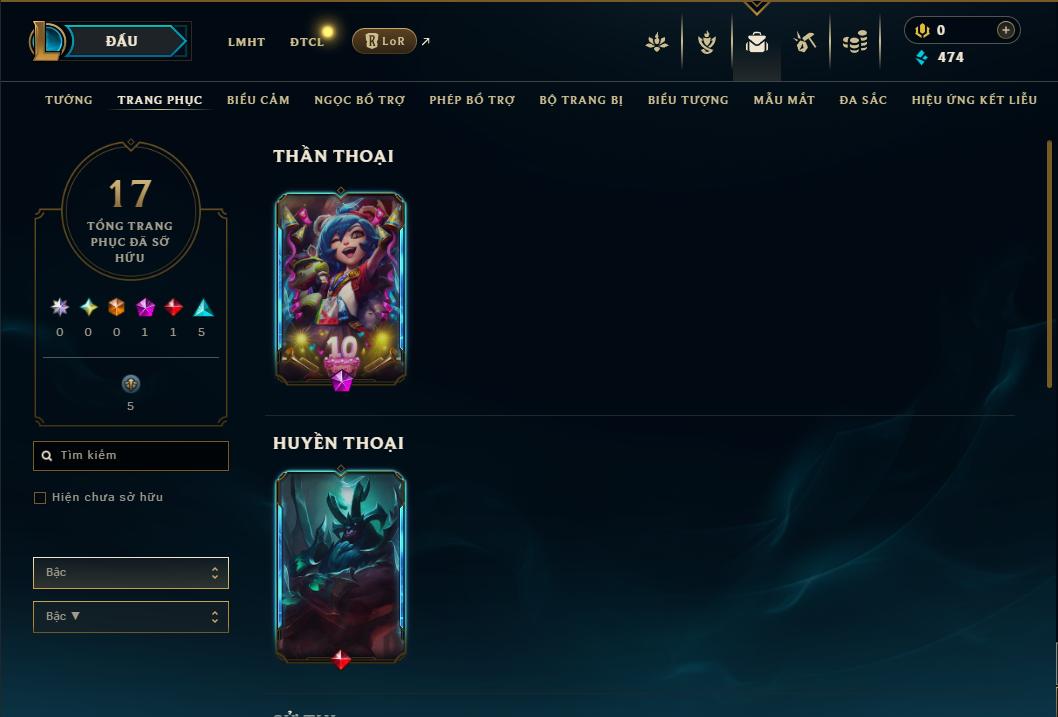 Acc Liên Minh Huyền Thoại/Đấu Trường Chân lý mã số 9021