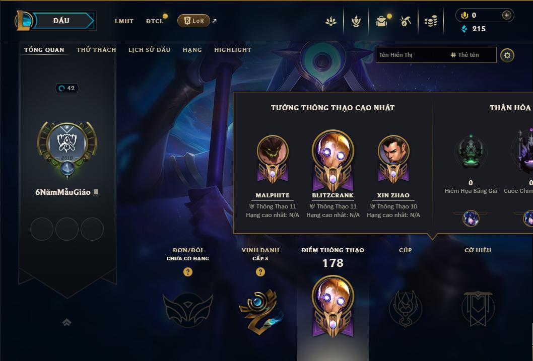 Acc Liên Minh Huyền Thoại/Đấu Trường Chân lý mã số 9023