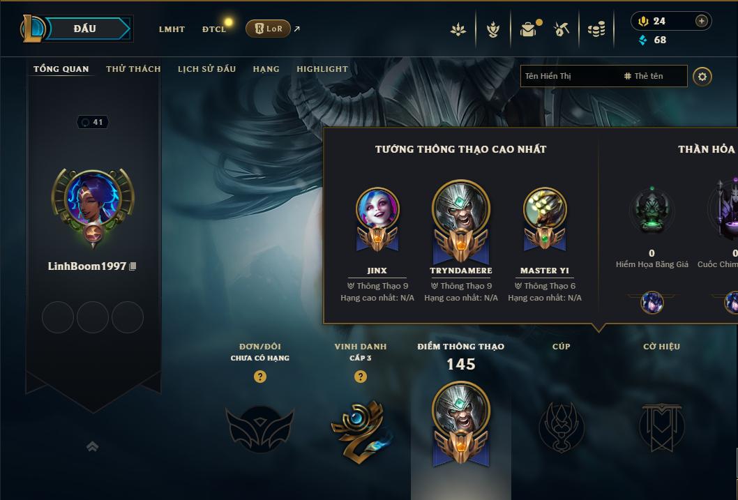 Acc Liên Minh Huyền Thoại/Đấu Trường Chân lý mã số 9028