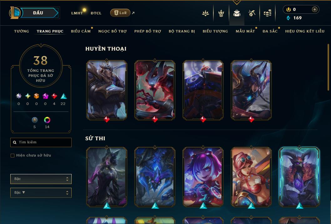 Acc Liên Minh Huyền Thoại/Đấu Trường Chân lý mã số 9035