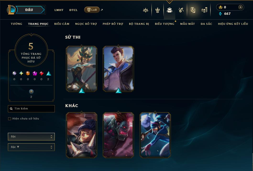 Acc Liên Minh Huyền Thoại/Đấu Trường Chân lý mã số 9039