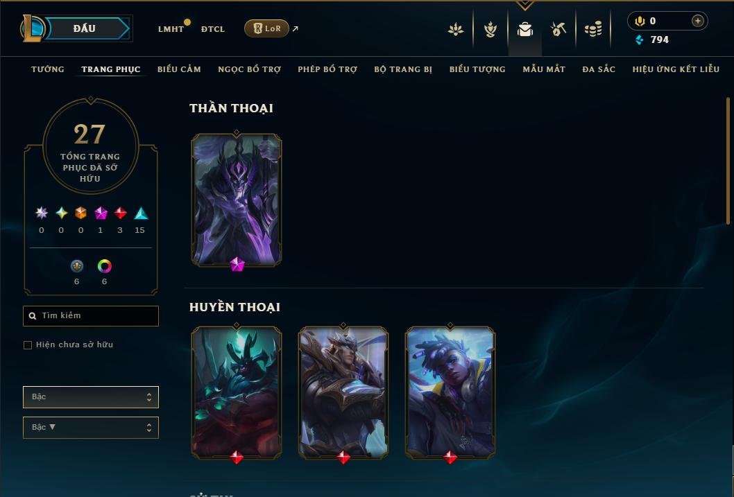 Acc Liên Minh Huyền Thoại/Đấu Trường Chân lý mã số 9046