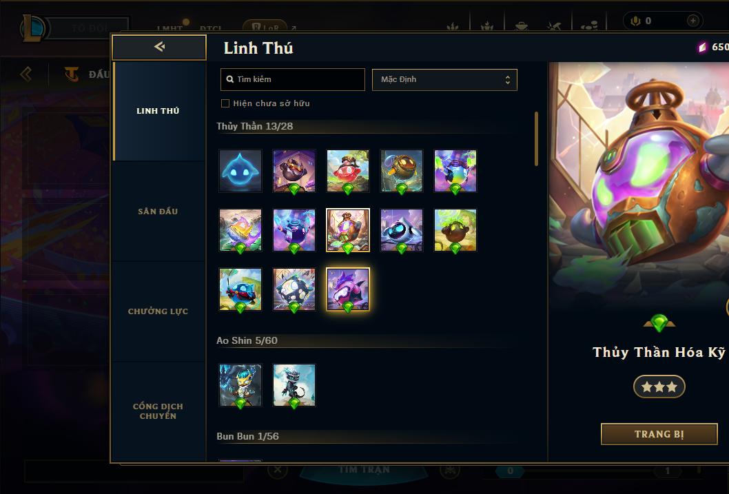 Acc Liên Minh Huyền Thoại/Đấu Trường Chân lý mã số 9046