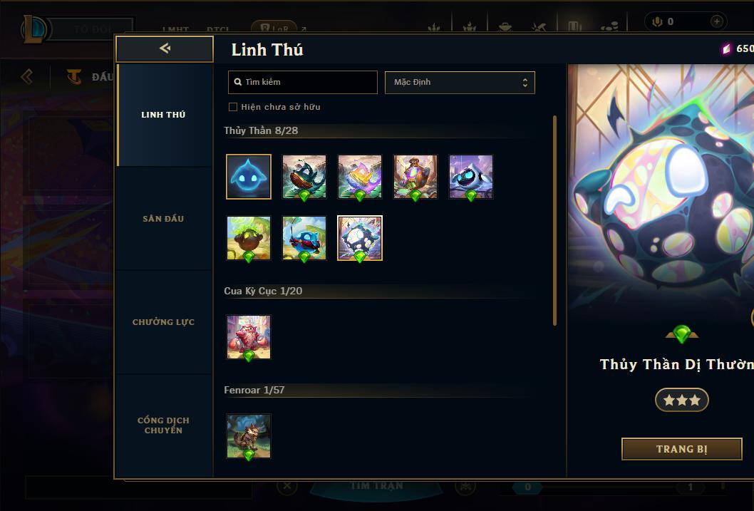 Acc Liên Minh Huyền Thoại/Đấu Trường Chân lý mã số 9047