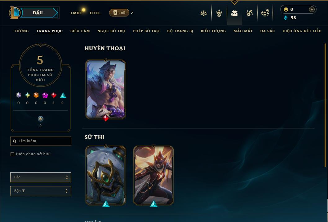 Acc Liên Minh Huyền Thoại/Đấu Trường Chân lý mã số 9057