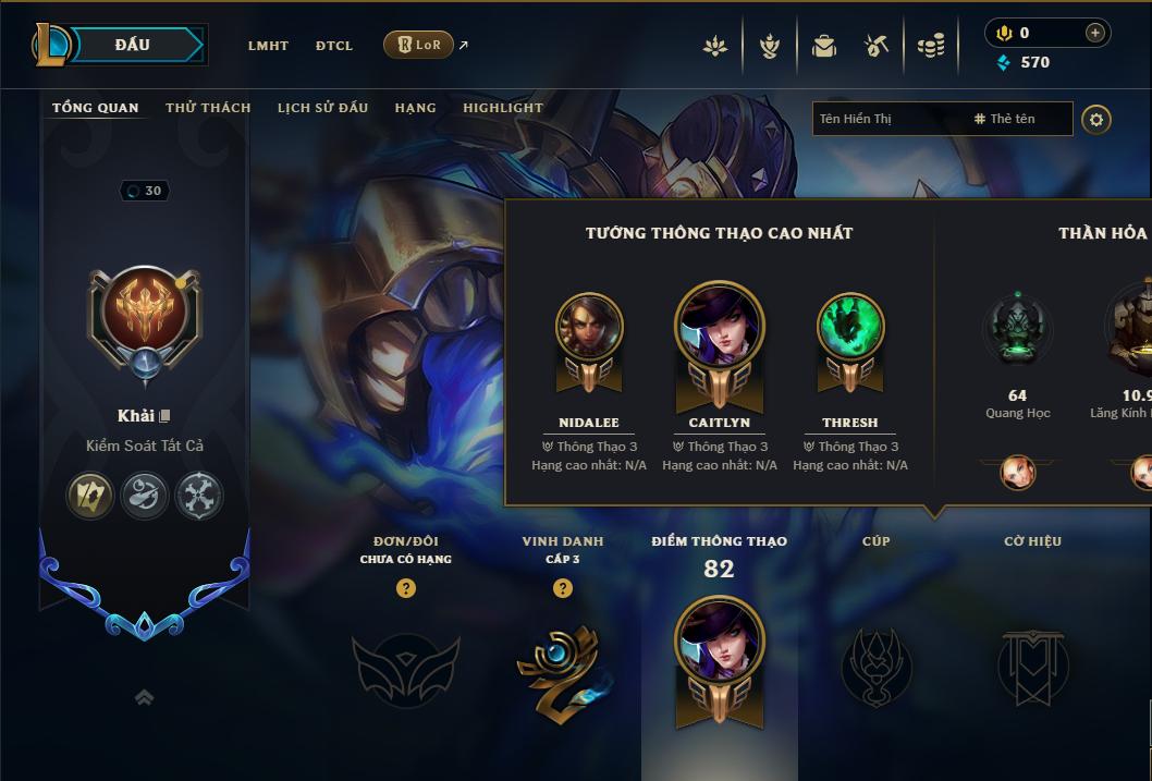 Acc Liên Minh Huyền Thoại/Đấu Trường Chân lý mã số 9059