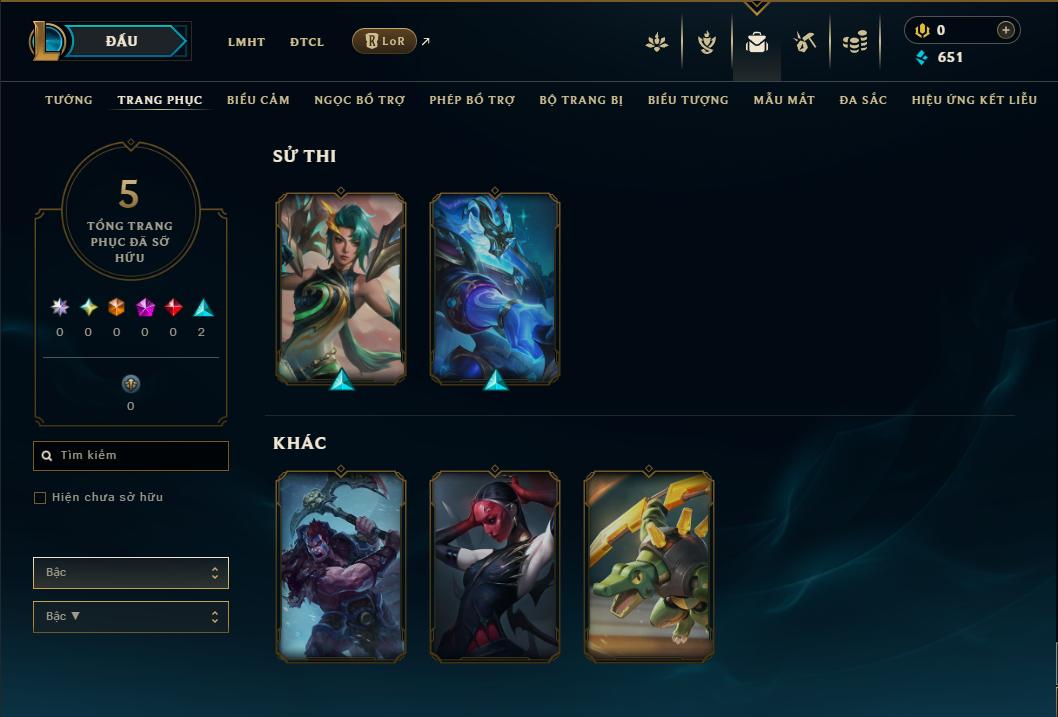 Acc Liên Minh Huyền Thoại/Đấu Trường Chân lý mã số 9060