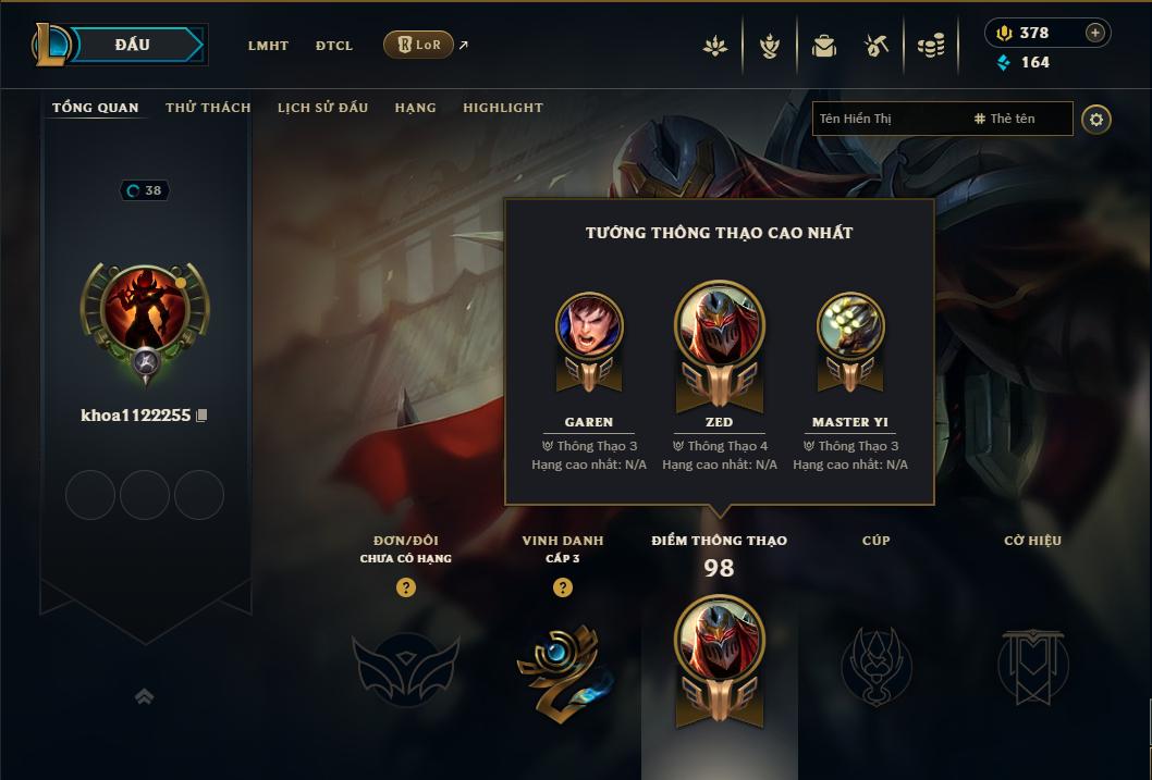 Acc Liên Minh Huyền Thoại/Đấu Trường Chân lý mã số 9067