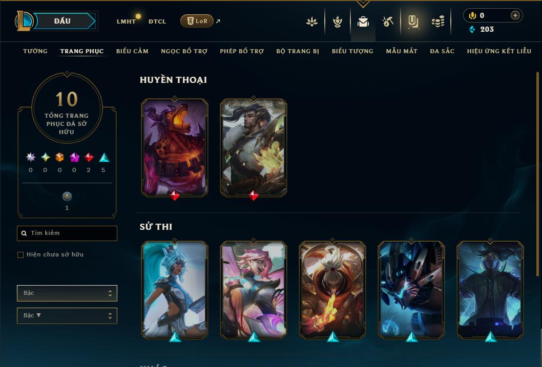 Acc Liên Minh Huyền Thoại/Đấu Trường Chân lý mã số 9080