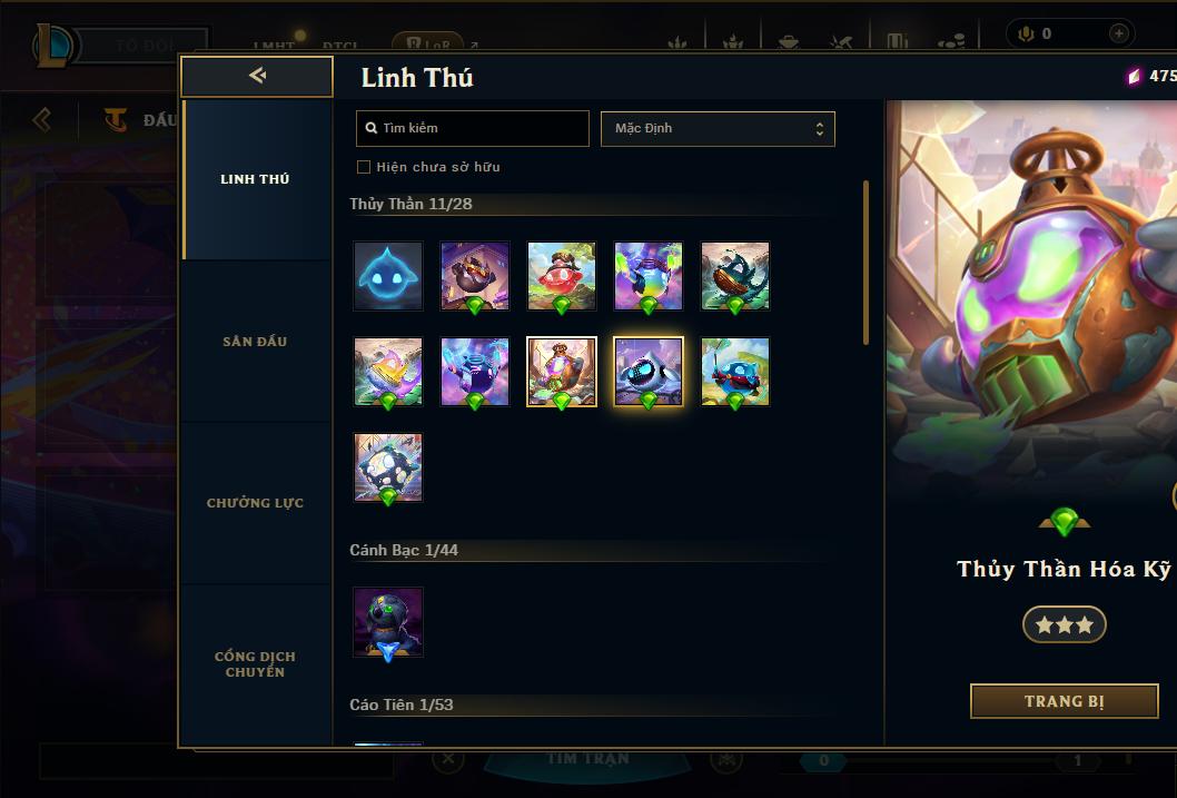 Acc Liên Minh Huyền Thoại/Đấu Trường Chân lý mã số 9080