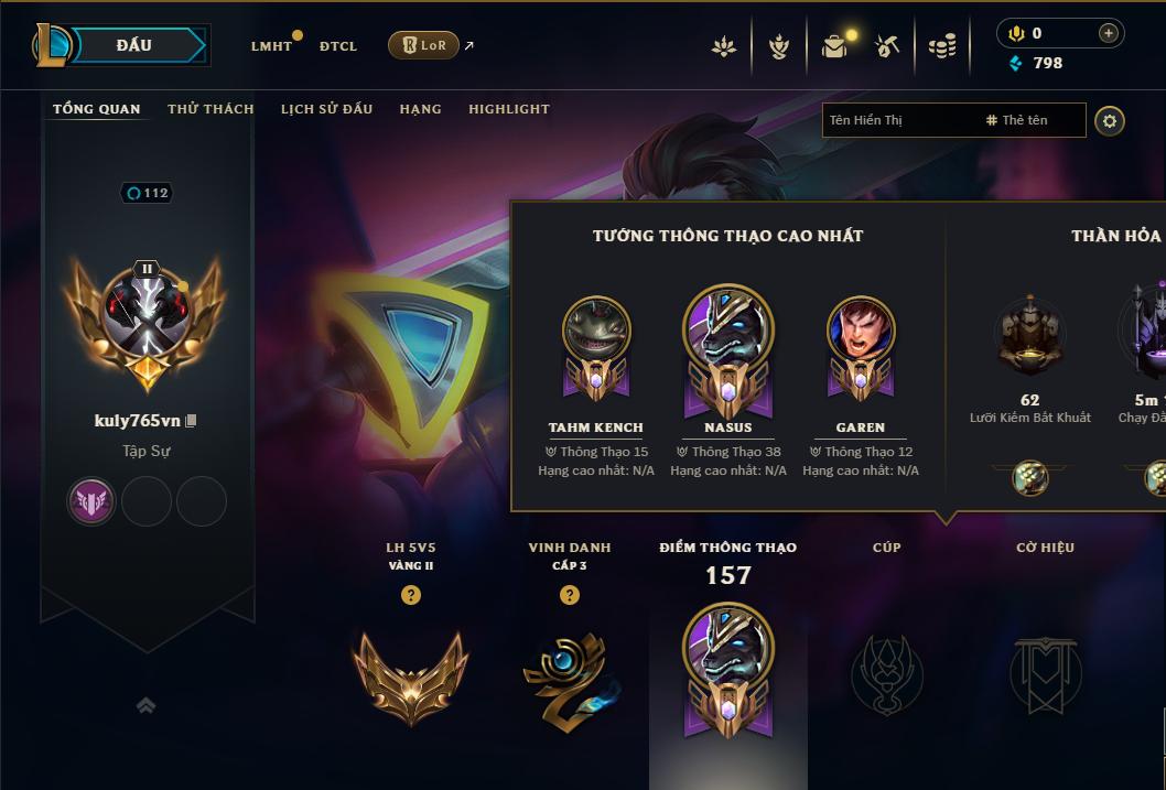 Acc Liên Minh Huyền Thoại/Đấu Trường Chân lý mã số 9081