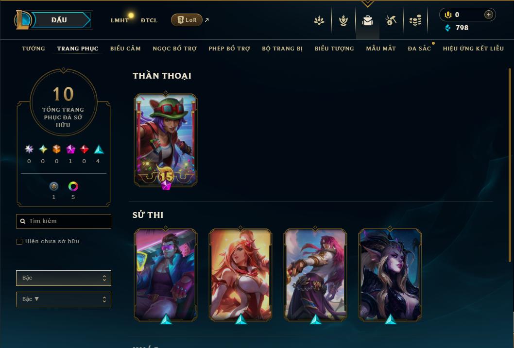 Acc Liên Minh Huyền Thoại/Đấu Trường Chân lý mã số 9081