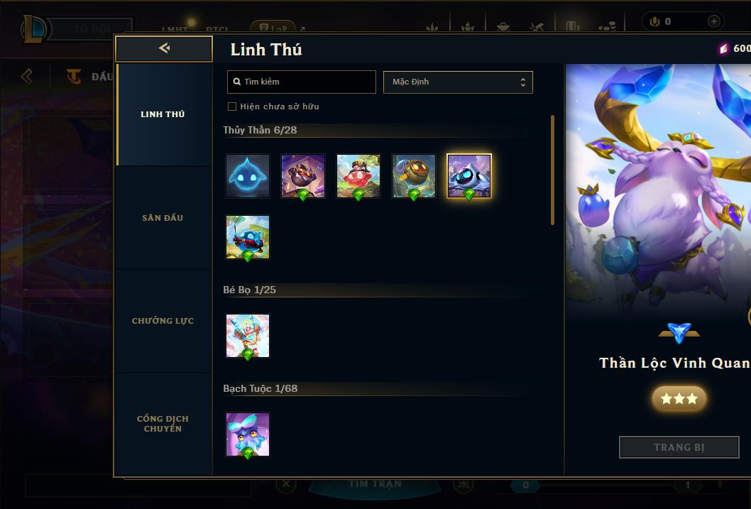 Acc Liên Minh Huyền Thoại/Đấu Trường Chân lý mã số 9083