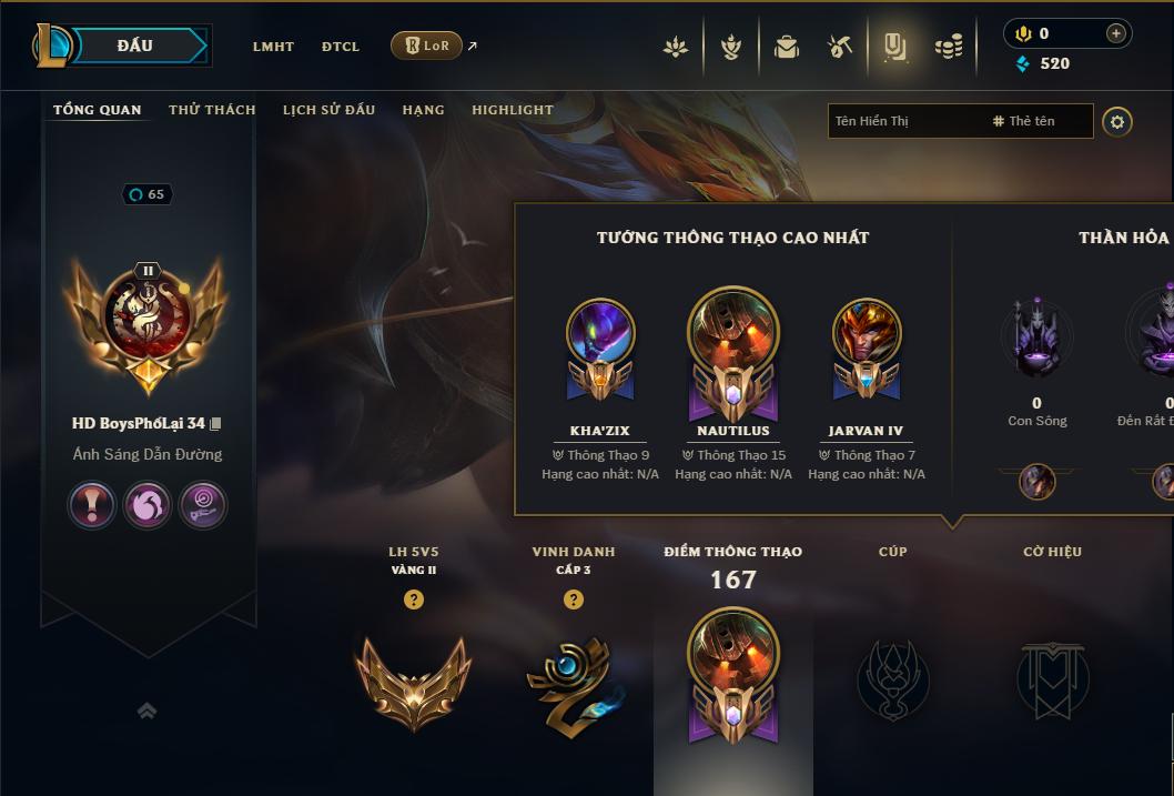 Acc Liên Minh Huyền Thoại/Đấu Trường Chân lý mã số 9084