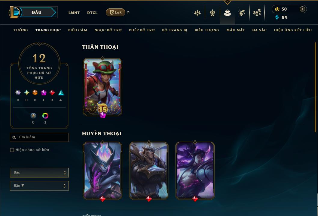 Acc Liên Minh Huyền Thoại/Đấu Trường Chân lý mã số 9088