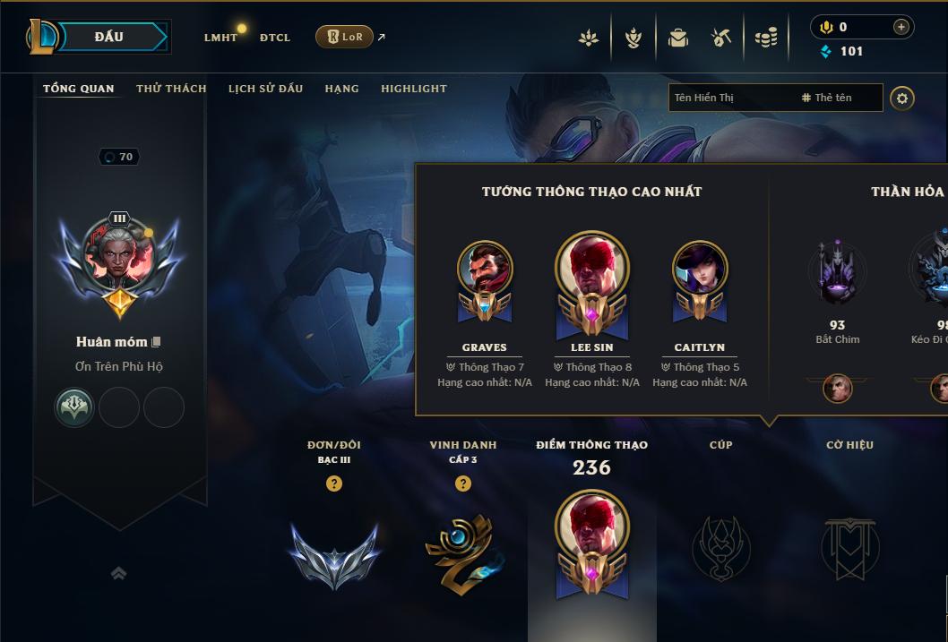 Acc Liên Minh Huyền Thoại/Đấu Trường Chân lý mã số 9097