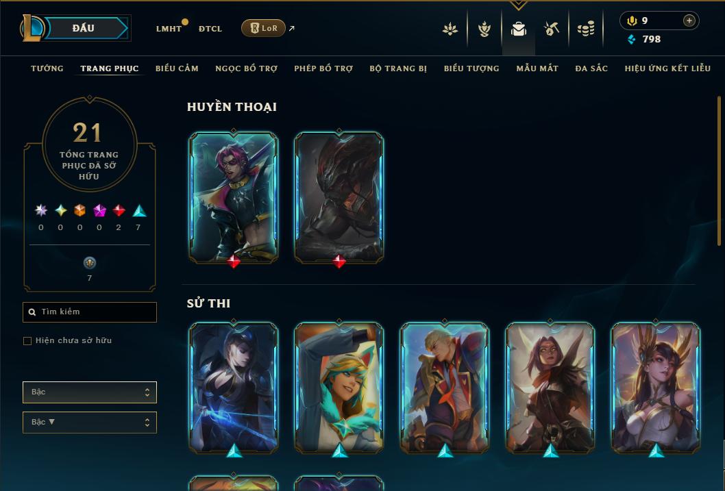 Acc Liên Minh Huyền Thoại/Đấu Trường Chân lý mã số 9119