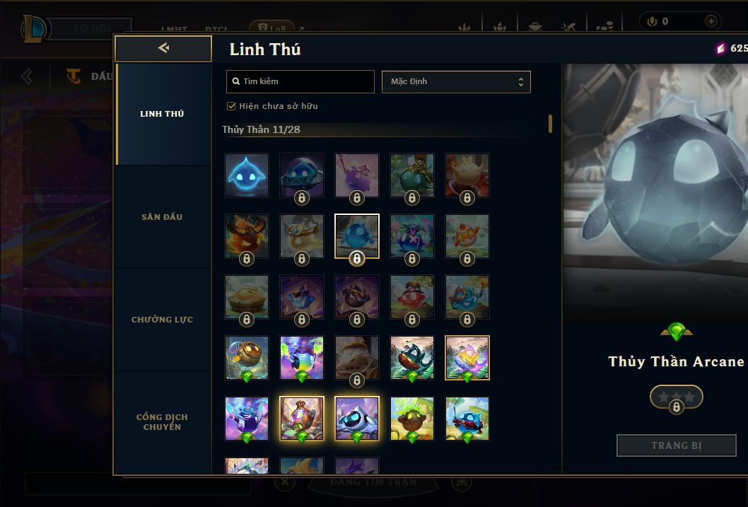 Acc Liên Minh Huyền Thoại/Đấu Trường Chân lý mã số 9134