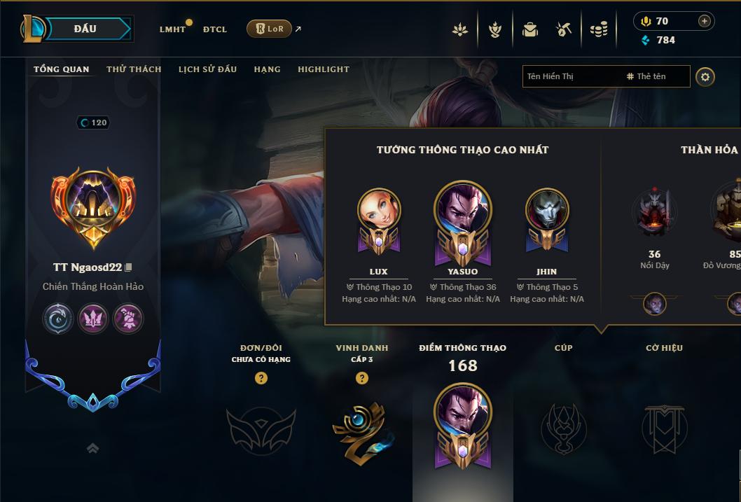 Acc Liên Minh Huyền Thoại/Đấu Trường Chân lý mã số 9149