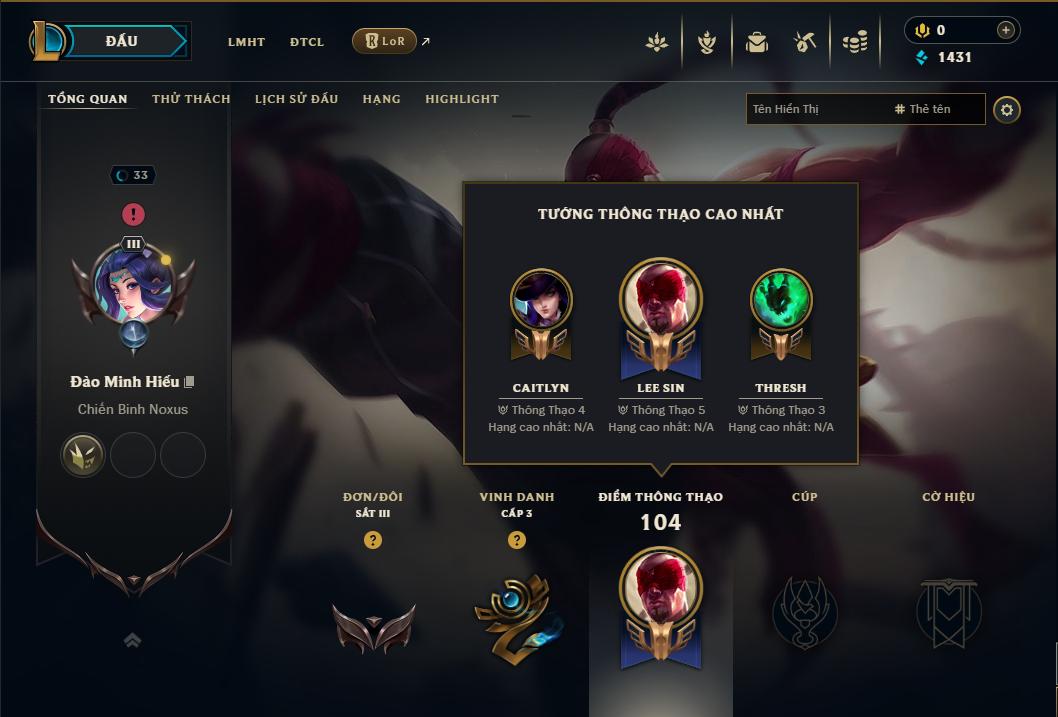 Acc Liên Minh Huyền Thoại/Đấu Trường Chân lý mã số 9153