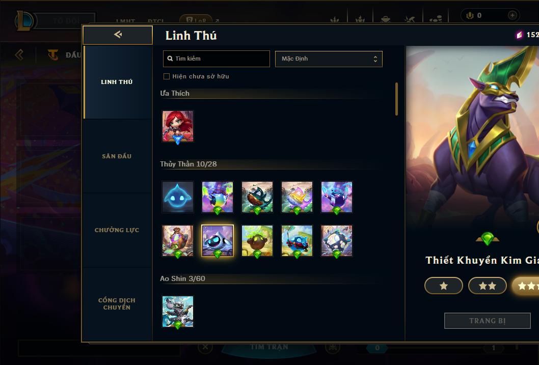 Acc Liên Minh Huyền Thoại/Đấu Trường Chân lý mã số 9154