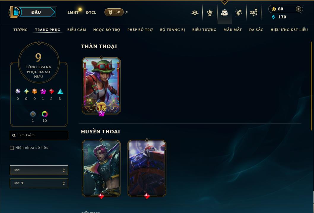 Acc Liên Minh Huyền Thoại/Đấu Trường Chân lý mã số 9155