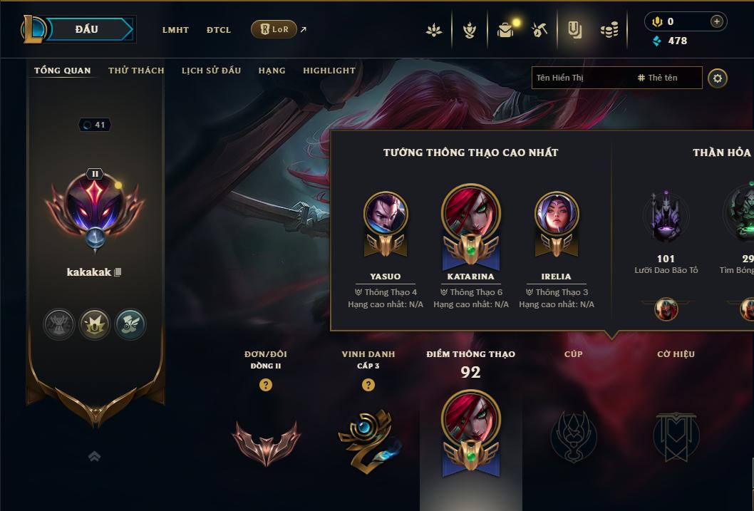 Acc Liên Minh Huyền Thoại/Đấu Trường Chân lý mã số 9156