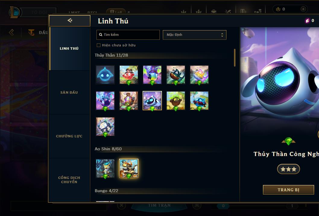 Acc Liên Minh Huyền Thoại/Đấu Trường Chân lý mã số 9156