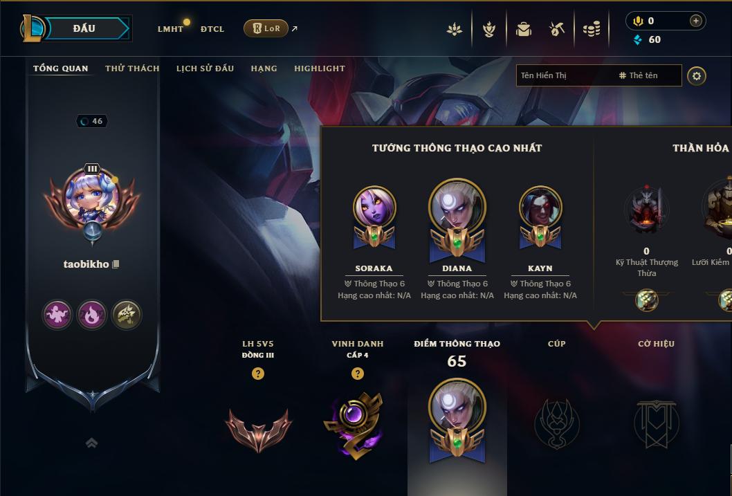 Acc Liên Minh Huyền Thoại/Đấu Trường Chân lý mã số 9157