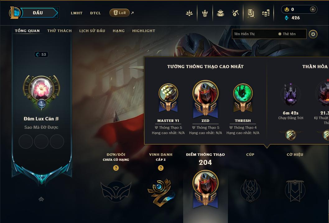 Acc Liên Minh Huyền Thoại/Đấu Trường Chân lý mã số 9159