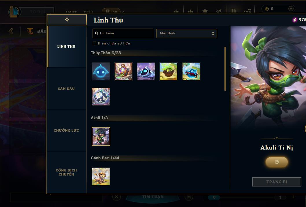 Acc Liên Minh Huyền Thoại/Đấu Trường Chân lý mã số 9159