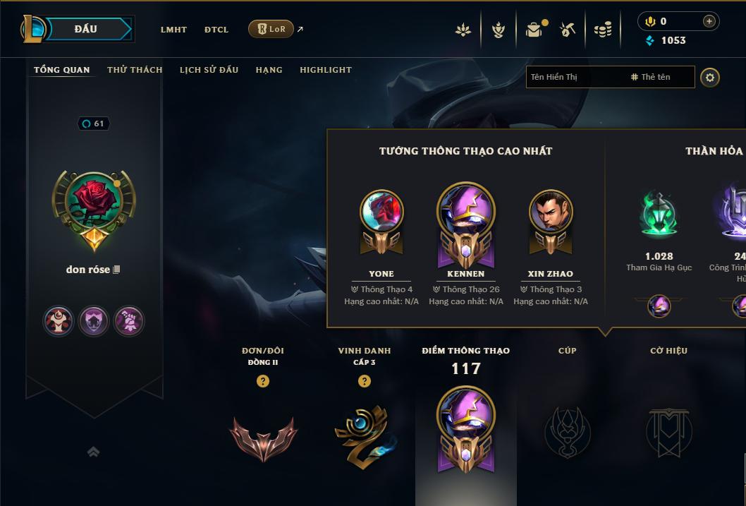 Acc Liên Minh Huyền Thoại/Đấu Trường Chân lý mã số 9160