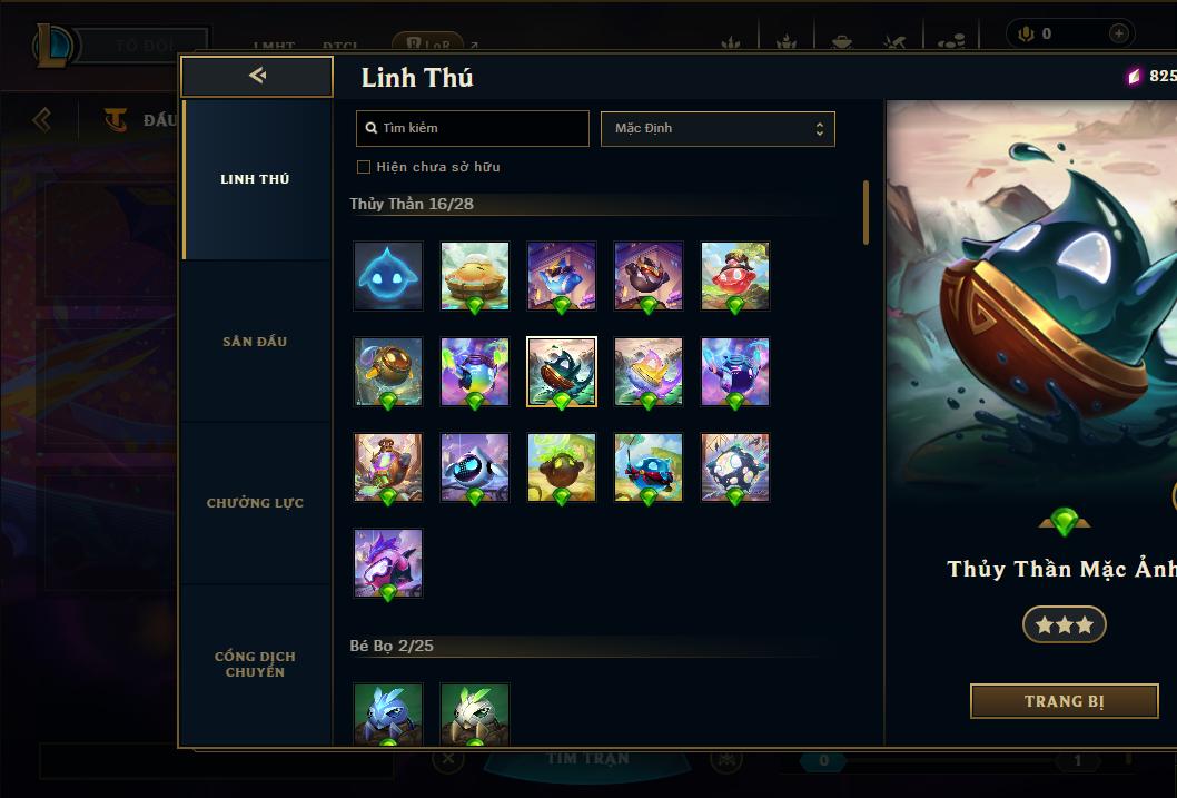 Acc Liên Minh Huyền Thoại/Đấu Trường Chân lý mã số 9161