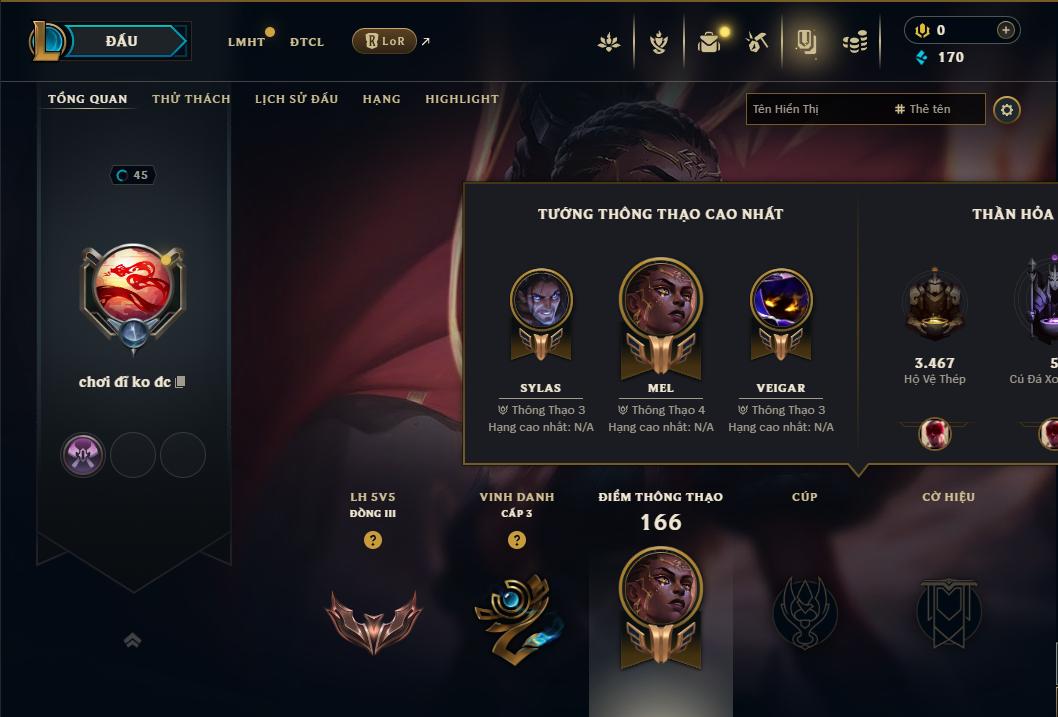 Acc Liên Minh Huyền Thoại/Đấu Trường Chân lý mã số 9162